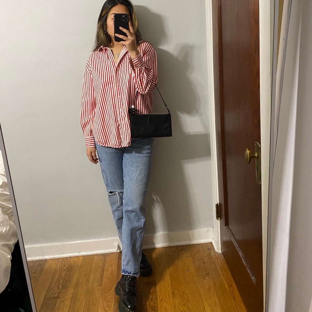 Pinstripe button down